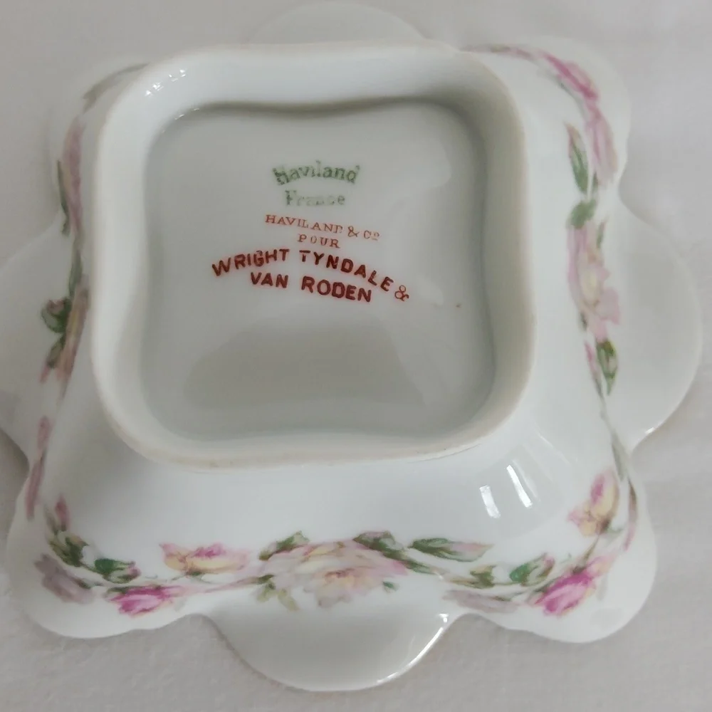 Haviland France Wright Tyndale Van Roden Set of 2 relish dish.